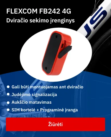 FLEXCOM FB242EBK9005 4g lte dviračių gps sekimo priemonė